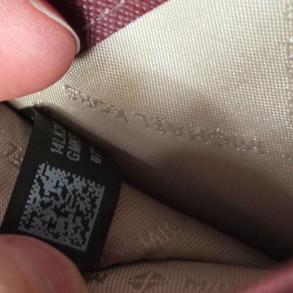 Michael Kors Wallet Burgundy Jet Set Travel Saffiano Leather Zip Around Wristlet - Picture 11 of 11